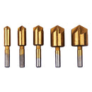 5pc TITANIUM COATED COUNTERSINK BIT SET