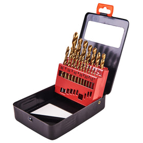 19pc TITANIUM COATED DRILL SET