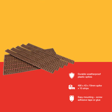 10pc SECURITY SPIKES - BROWN