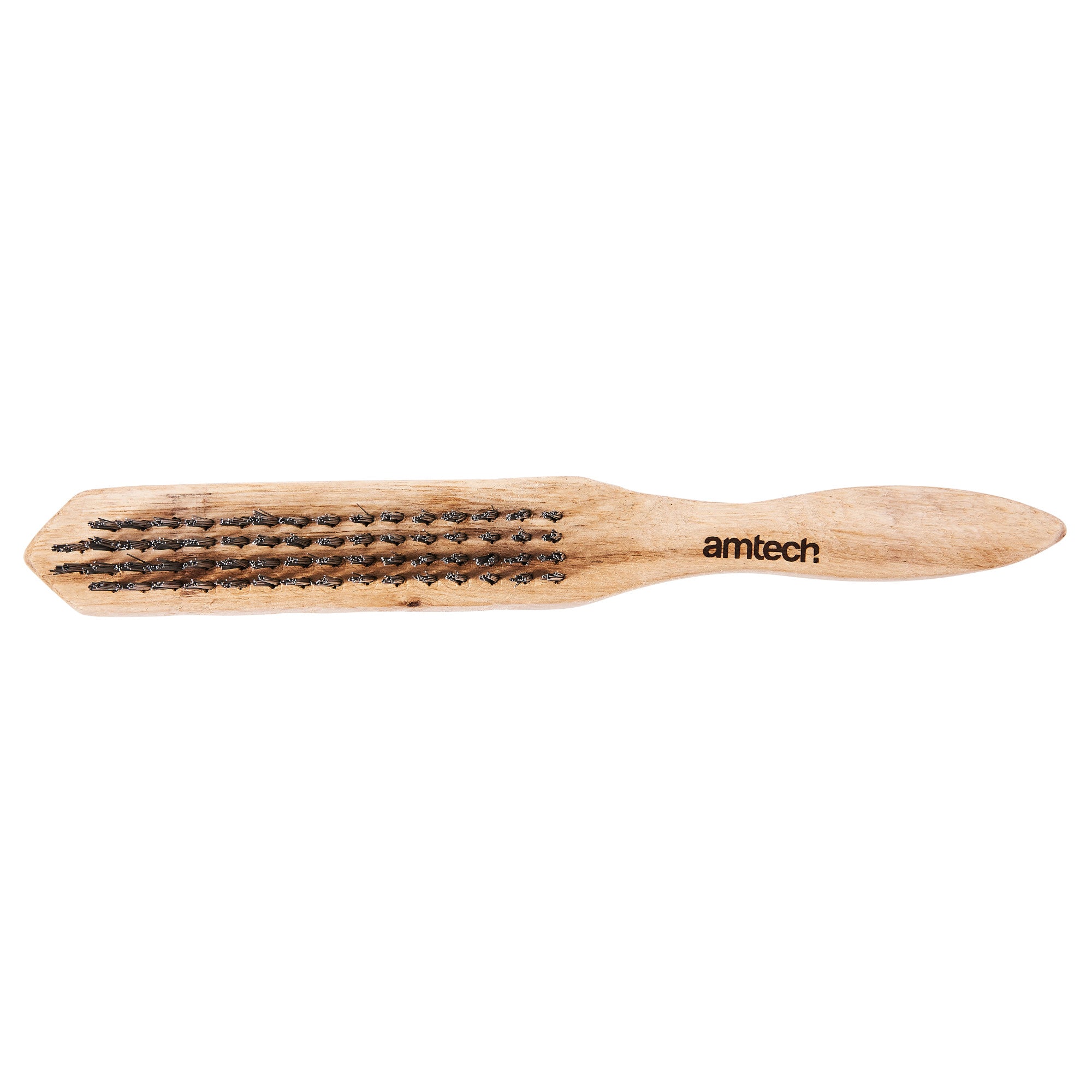 4 ROW WIRE BRUSH - WOODEN HANDLE