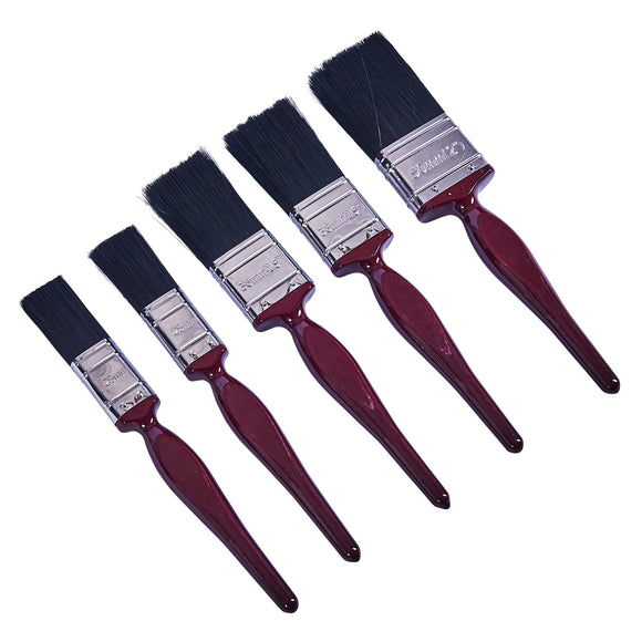 5pc NO BRISTLE LOSS PAINT BRUSH SET - CLASSIC HANDLE