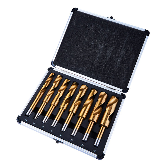 8pc 1/2" HSS TITANIUM NITRIDE BLACKSMITHS DRILL BIT SET