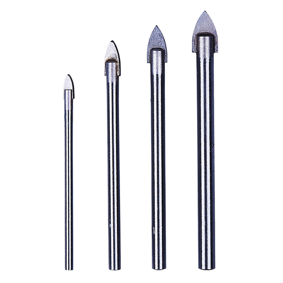 4pc GLASS & MIRROR DRILL BIT SET