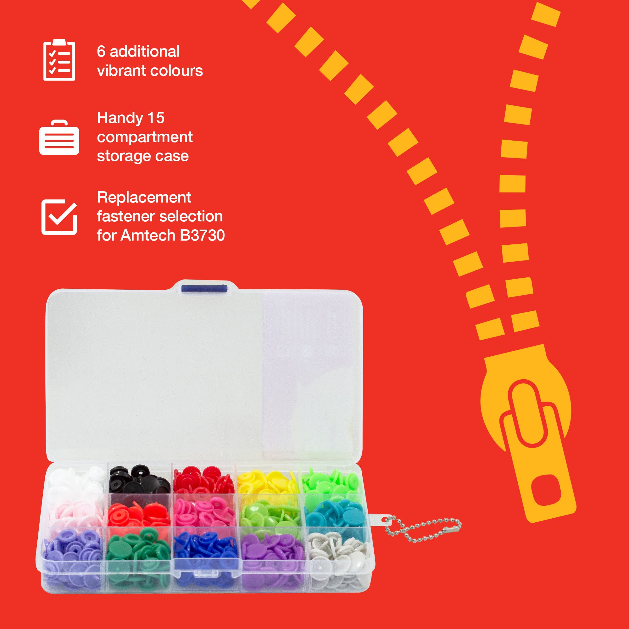 150pcs REPLACEMENT SNAP FASTENER KIT