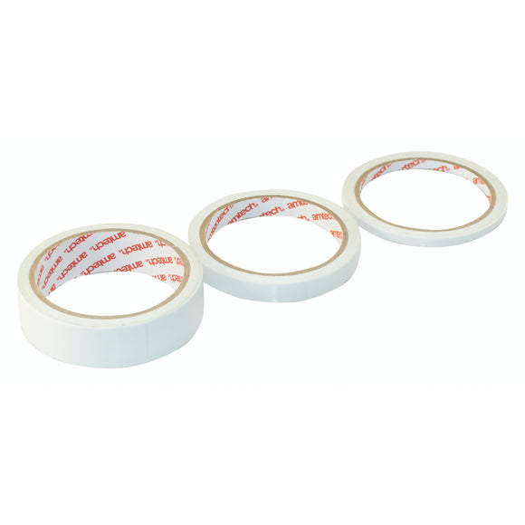 3PCS EASY TEAR DOUBLE SIDED TISSUE TAPE (6mm x 10M, 12 mm x 10M, 25 mm x 10M)