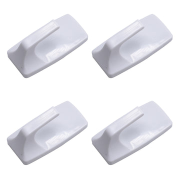 4pc RECTANGULAR REMOVABLE SELF-ADHESIVE HOOK SET (2.8 X 5.2 cm)