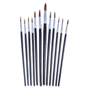 12pc FINE POINTED TIP ART BRUSH SET