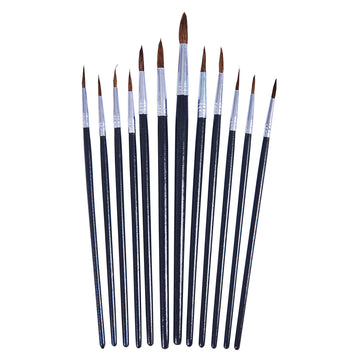 12pc FINE POINTED TIP ART BRUSH SET