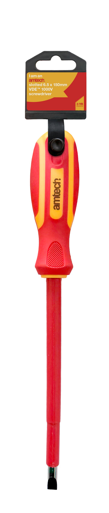 SLOTTED TIP 6.5 x 150mm VDE 1000V ELECTRICAL SCREWDRIVER