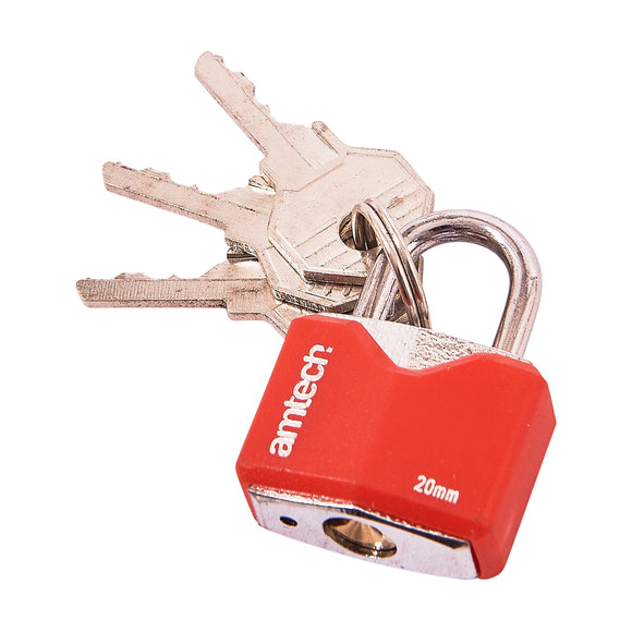 20mm RHOMBIC CHROME PLATED IRON PADLOCK
