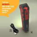 3W COB LED DIMMABLE FOLDING TORCH ( RECHARGEABLE)
