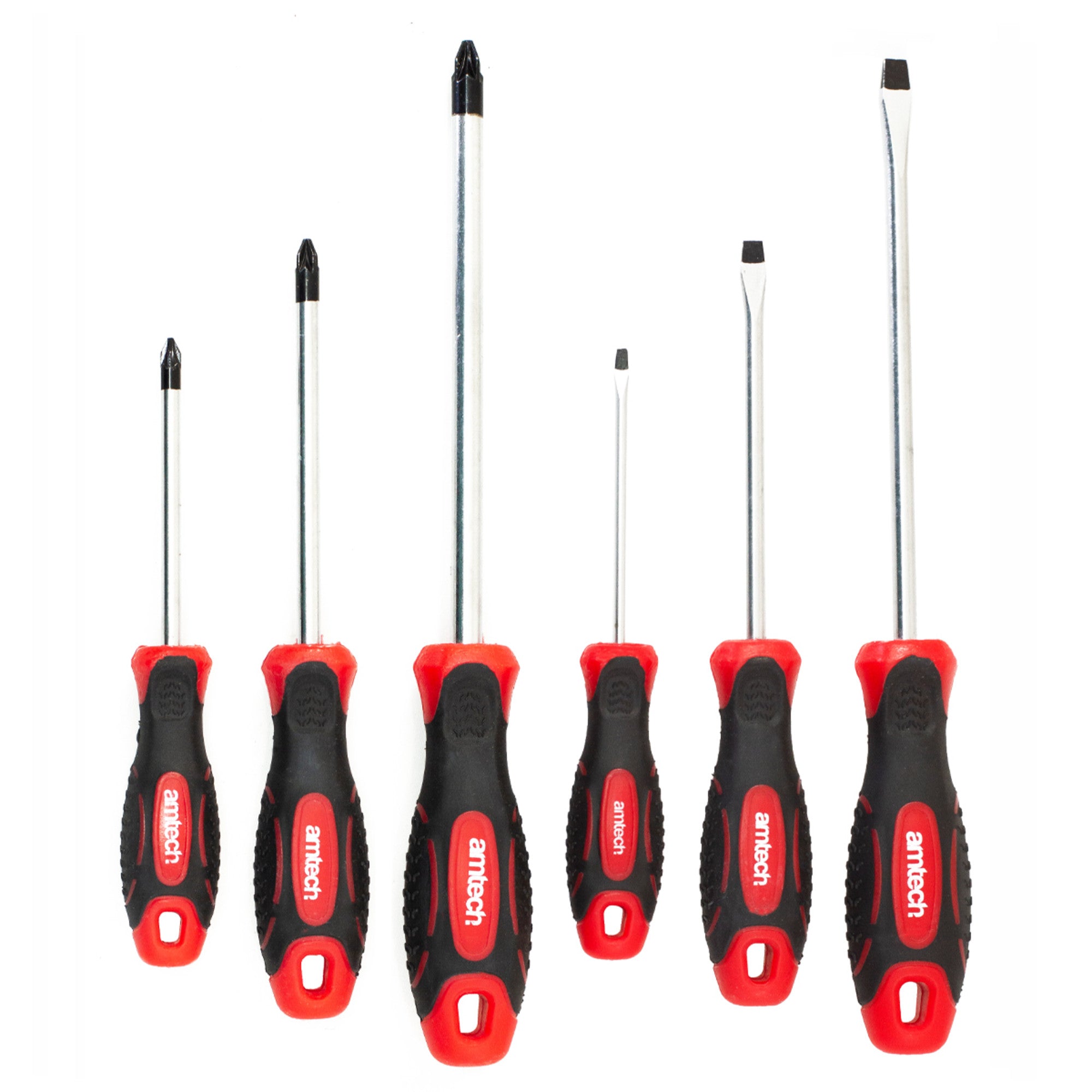 Amtech L0665 General Purpose Screwdriver Set, 6Pcs, 3 Pozi & 3
