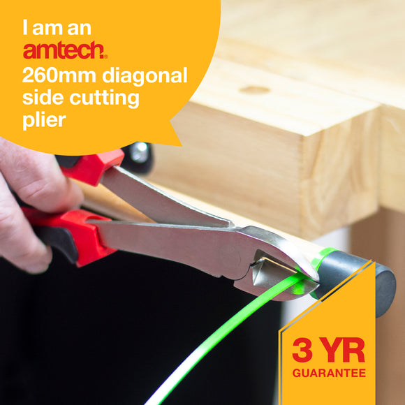 260mm (10") DIAGONAL SIDE CUTTING PLIERS