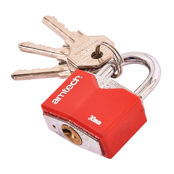 30mm RHOMBIC CHROME PLATED IRON PADLOCK