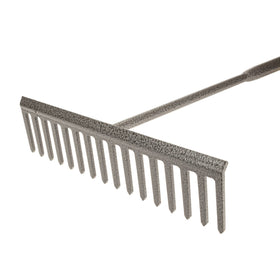 16-TOOTH ALL STEEL SQUARE TOOTH ASPHALT RAKE