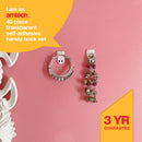 40pcs TRANSPARENT SELF-ADHESIVE HANDY HOOK SET (1.8 x1.3cm)