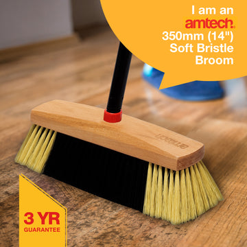 350mm (14") SOFT BRISTLE BROOM SET