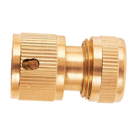 1/2" BRASS WATER-STOP HOSE CONNECTOR