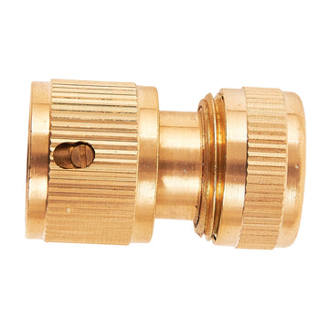 1/2" BRASS WATER-STOP HOSE CONNECTOR