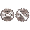 2pc 185mm CIRCULAR SAW BLADE SET (24T/40T)