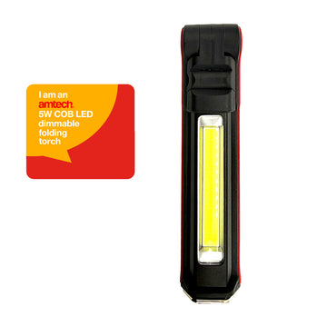 3W COB LED DIMMABLE FOLDING TORCH ( RECHARGEABLE)
