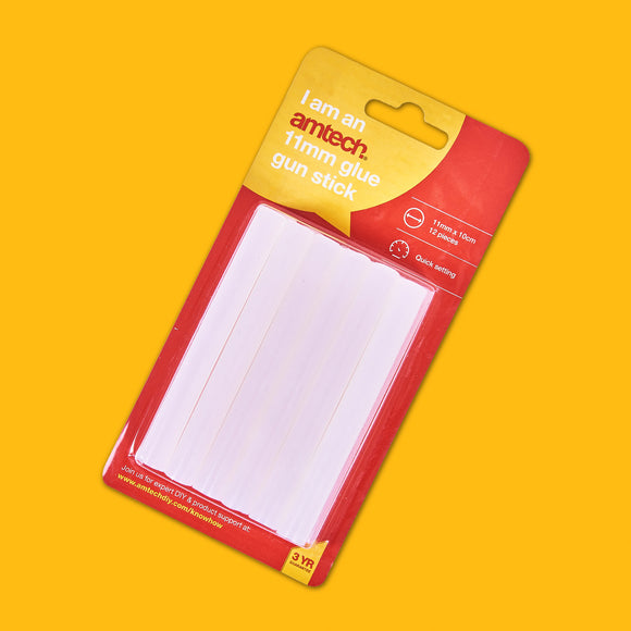 12pc CLEAR GLUE GUN STICKS (11 x 100mm)