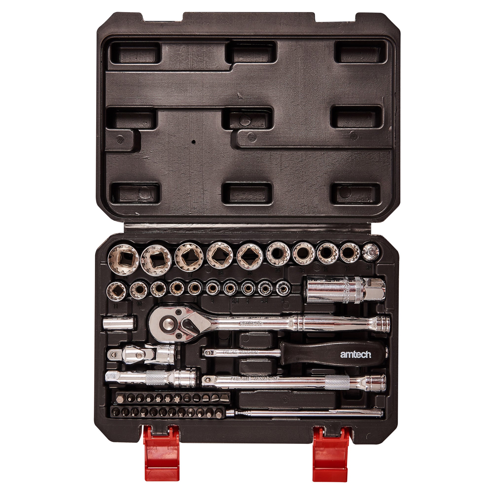 52pc 1/4" & 3/8" 12 POINT SOCKET SET