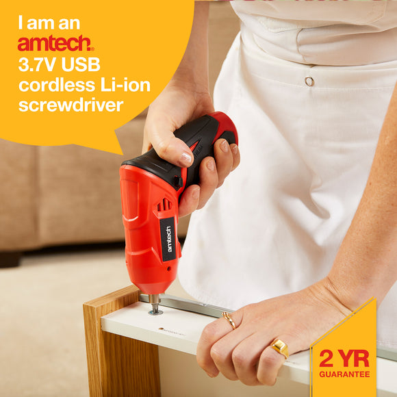 USB CHARGING CORDLESS ELECTRIC SCREWDRIVER KIT