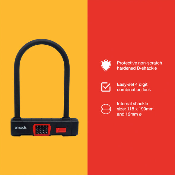D SHACKLE COMBINATION LOCK
