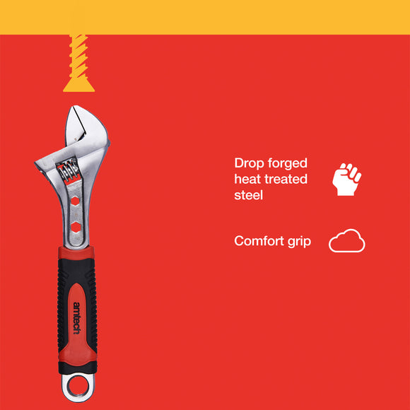 12'' ADJUSTABLE WRENCH INJECTED GRIP