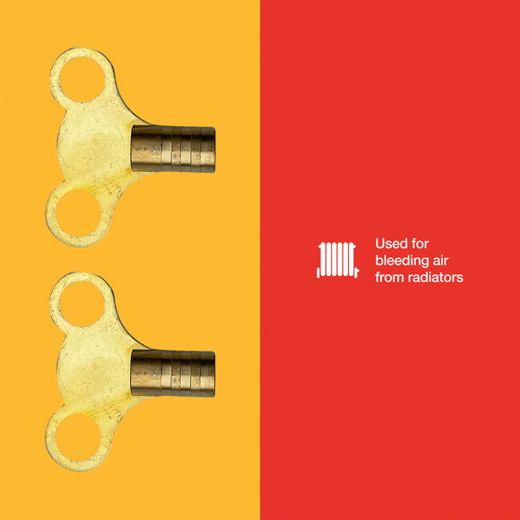 2pcs BRASS RADIATOR KEY SET