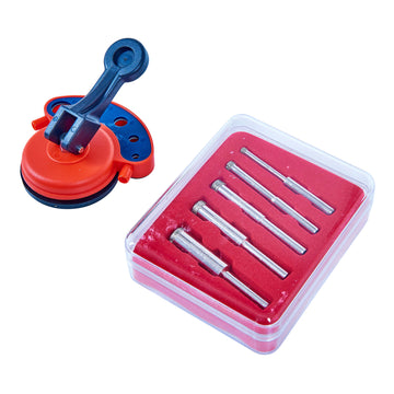 DIAMOND TILE CORE DRILL KIT & VACUUM BASE DRILL GUIDE