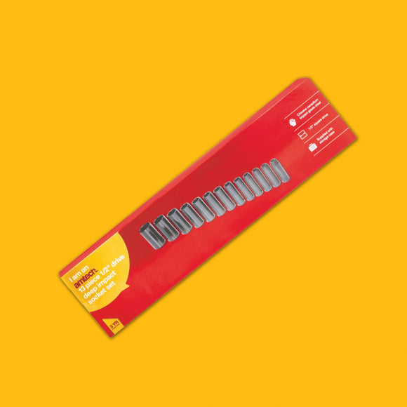 13PCS 1/2" DEEP IMPACT SOCKET SET