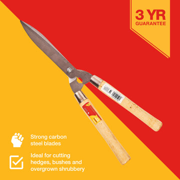 8" BLADE GARDEN SHEARS - WOODEN HANDLE