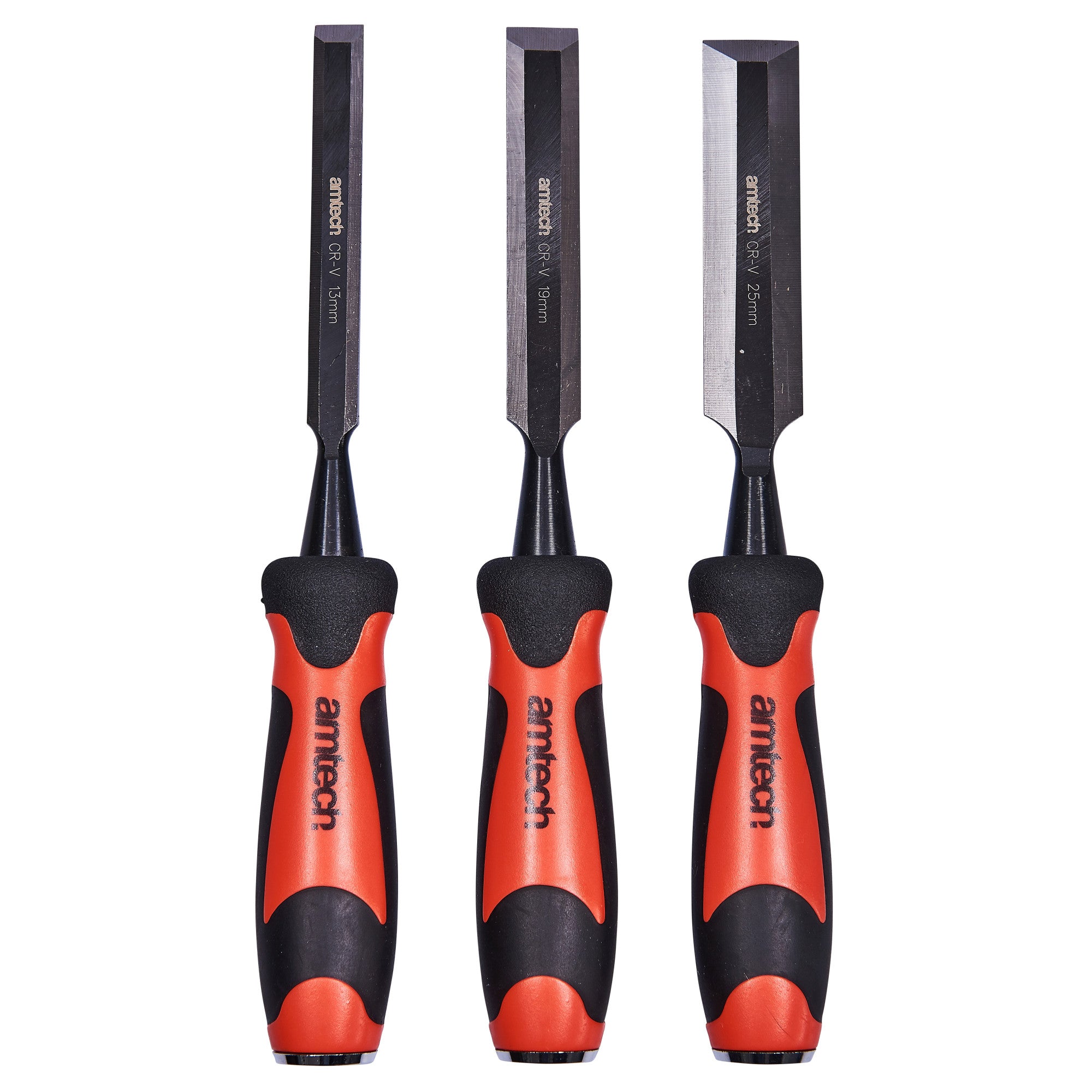 3 Piece Bevel Edge Cr-V Wood Chisel Set - Fallback Image