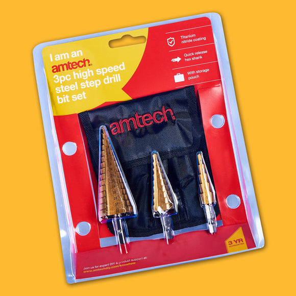 3pc HIGH SPEED STEEL STEP DRILL SET (LARGE)