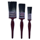 3pc NO BRISTLE LOSS PAINT BRUSH SET - CLASSIC HANDLE