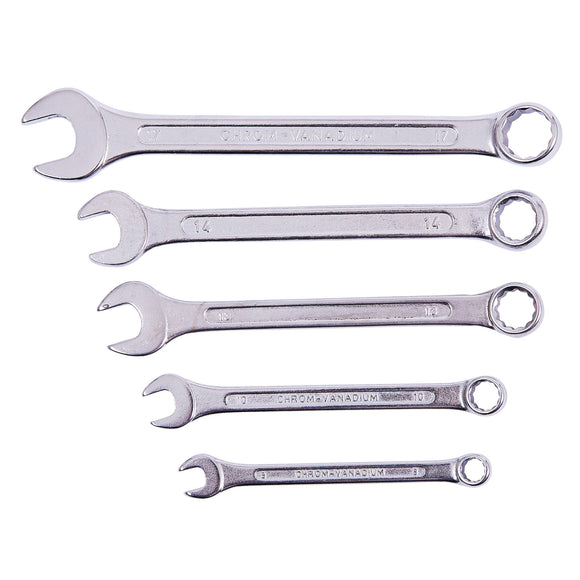 5pc COMBINATION METRIC SPANNER SET