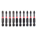 10pcs 50MM IMPACT SCREWDRIVER BITS (PZ&PH)