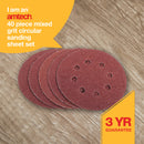 40pcs MIXED GRIT CIRCULAR SANDING SHEET SET (125MM)