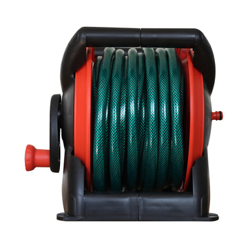 15M GARDEN HOSE REEL WITH ADAPTOR SET