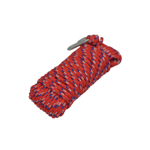 15M X 6MM BRAIDED ROPE WITH 2 CARABINERS