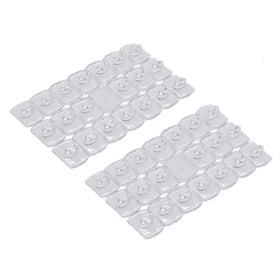 40pcs TRANSPARENT SELF-ADHESIVE HANDY HOOK SET (1.8 x1.3cm)