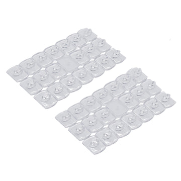 40pcs TRANSPARENT SELF-ADHESIVE HANDY HOOK SET (1.8 x1.3cm)