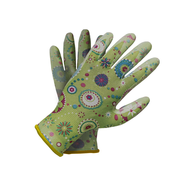 GARDEN GLOVES GREEN MEDIUM (SIZE:8)