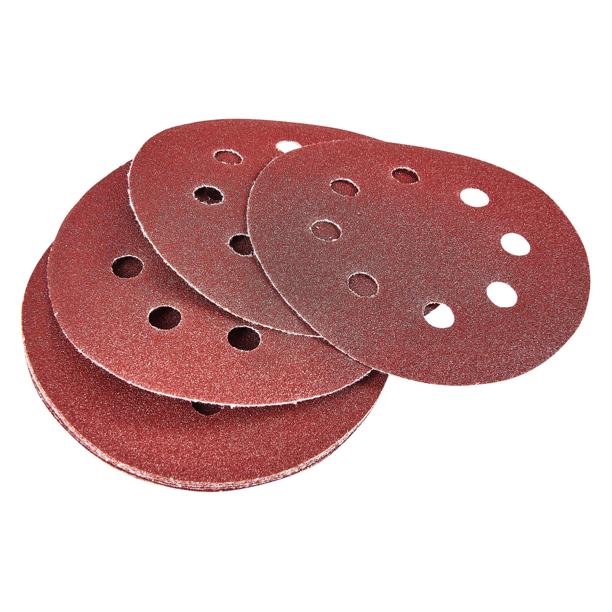 10pc CIRCULAR SANDING SHEET SET (P120 GRIT) (DIA 115MM)