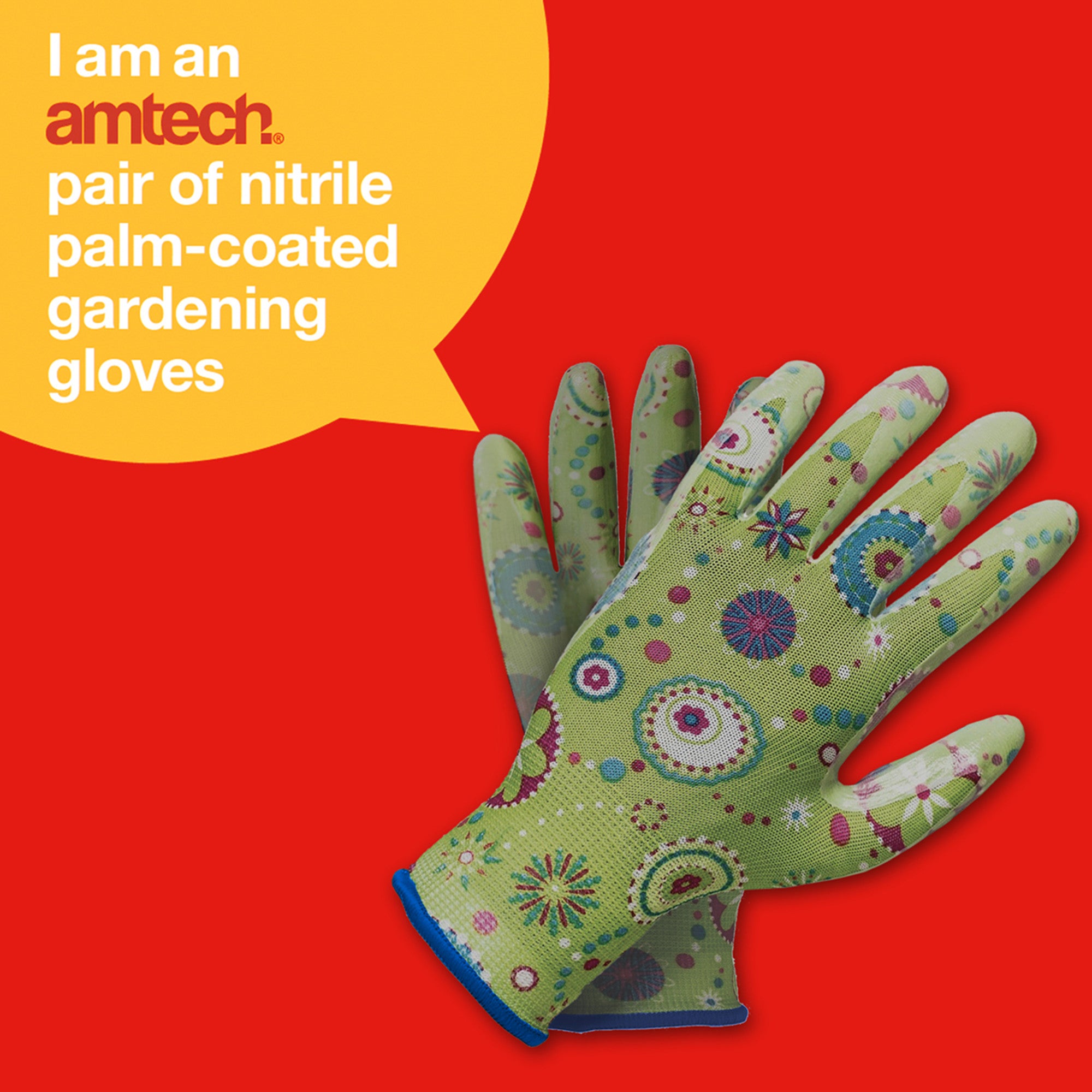 xl gardening gloves Nitrile Palm-Coated Gardening Gloves (Size: Xl)