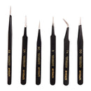 6pc COATED TWEEZER SET
