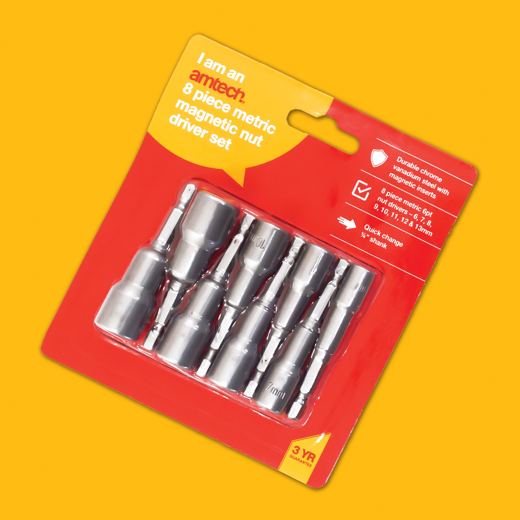 8pc METRIC 1/4" HEX NUT DRIVERS