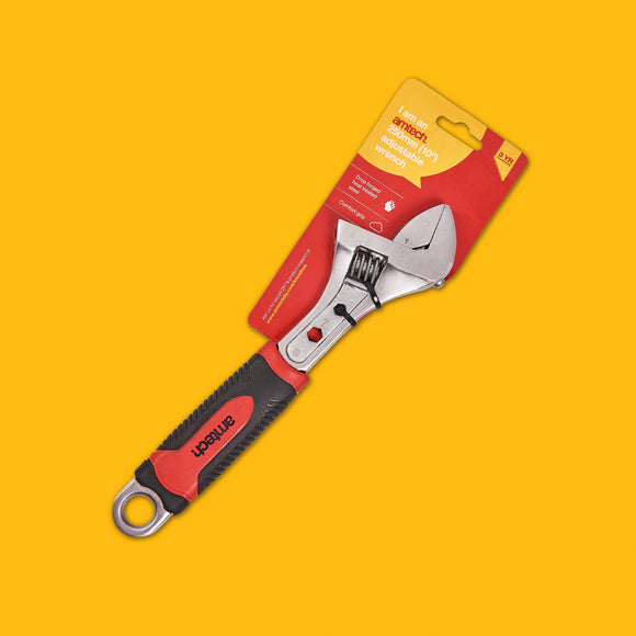 10'' ADJUSTABLE WRENCH INJECTED GRIP